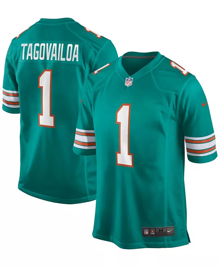 

Мужская игровая джерси Miami Dolphins альтернативная вторая Tua Tagovailoa Nike, синий
