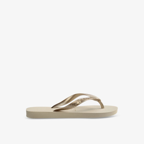 

Резиновые шлепанцы с тисненым логотипом Tiras Havaianas, бежевый