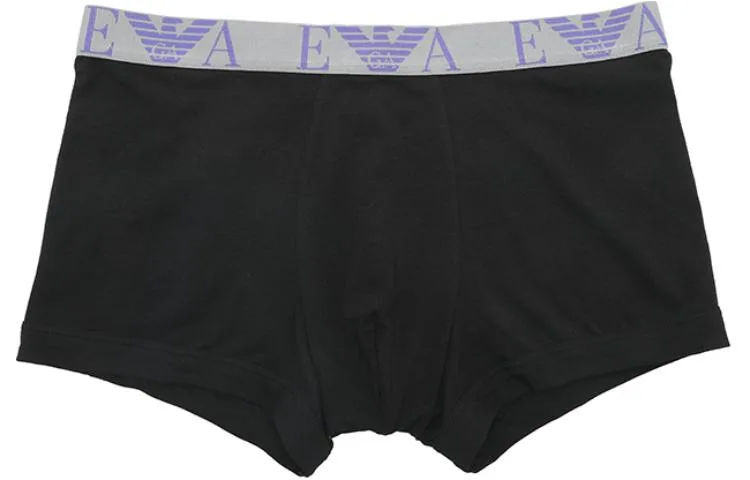 Трусы с логотипом на поясе, набор из 3 штук EMPORIO ARMANI, 3 Pack (Black) — фото 3