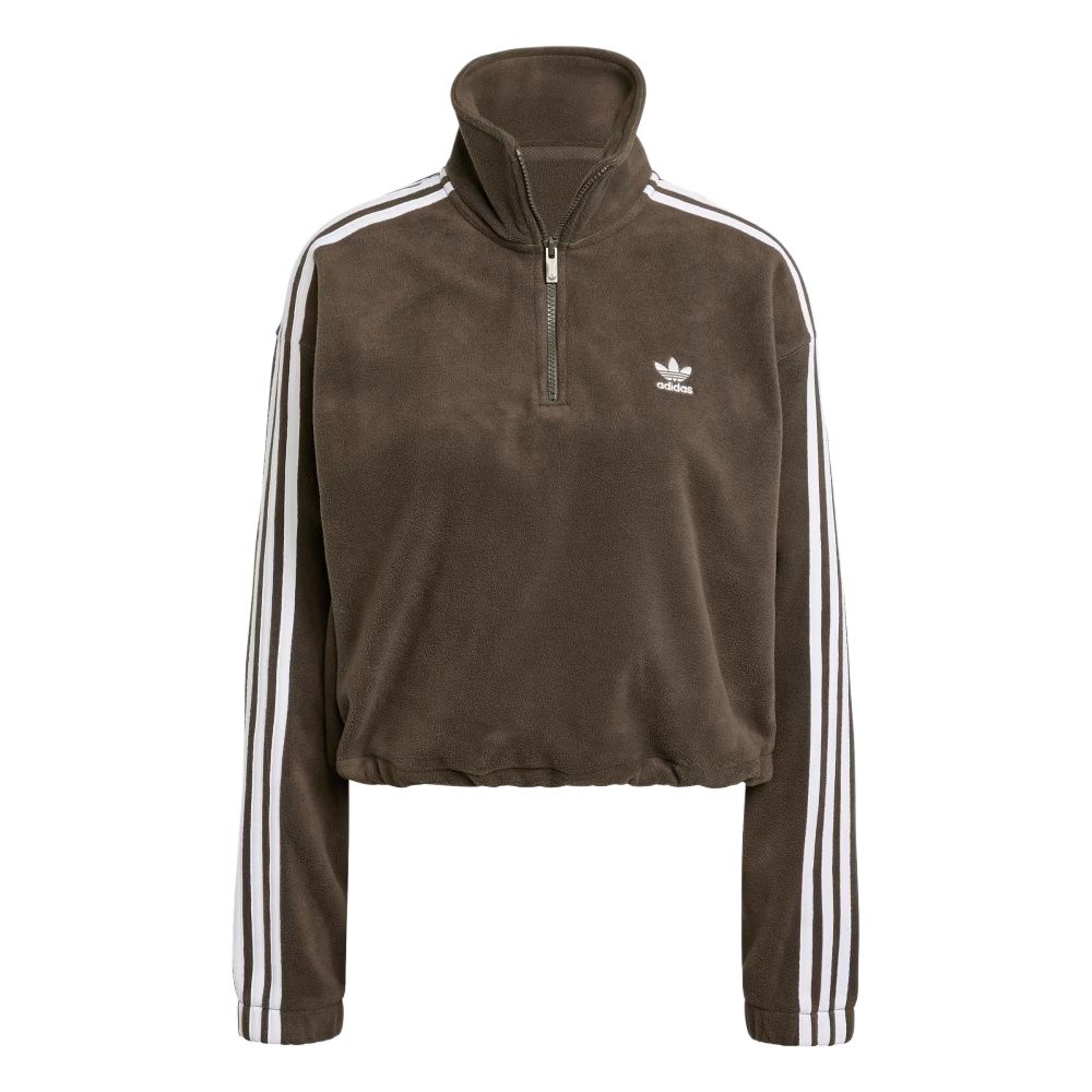 Толстовка из флиса Polar Fleece Women's Dark Shadow Olive Adidas Originals, темно-оливковый — фото 3