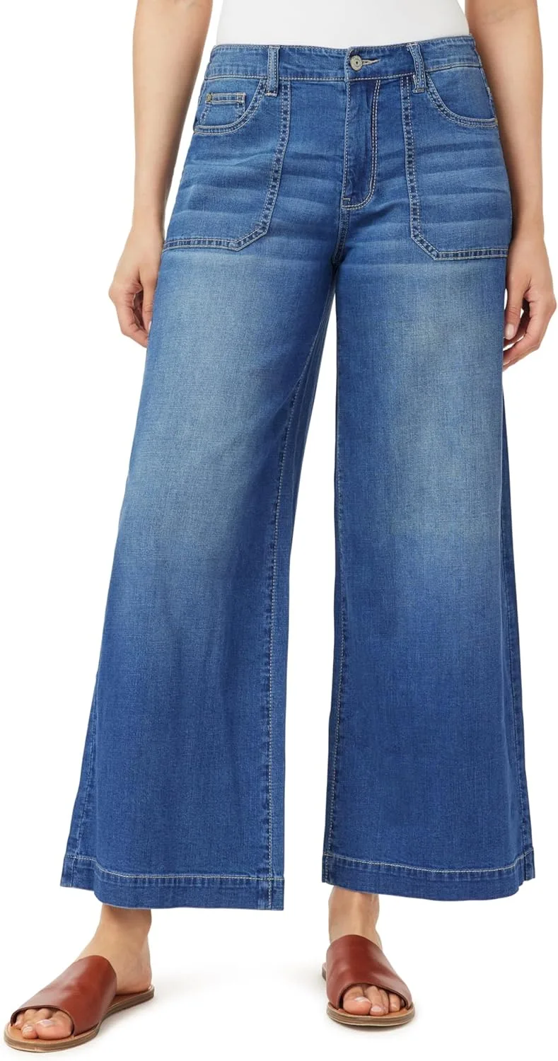 

Джинсы WallFlower Women's Tomboy Relaxed Mid-Rise 29" Palazzo