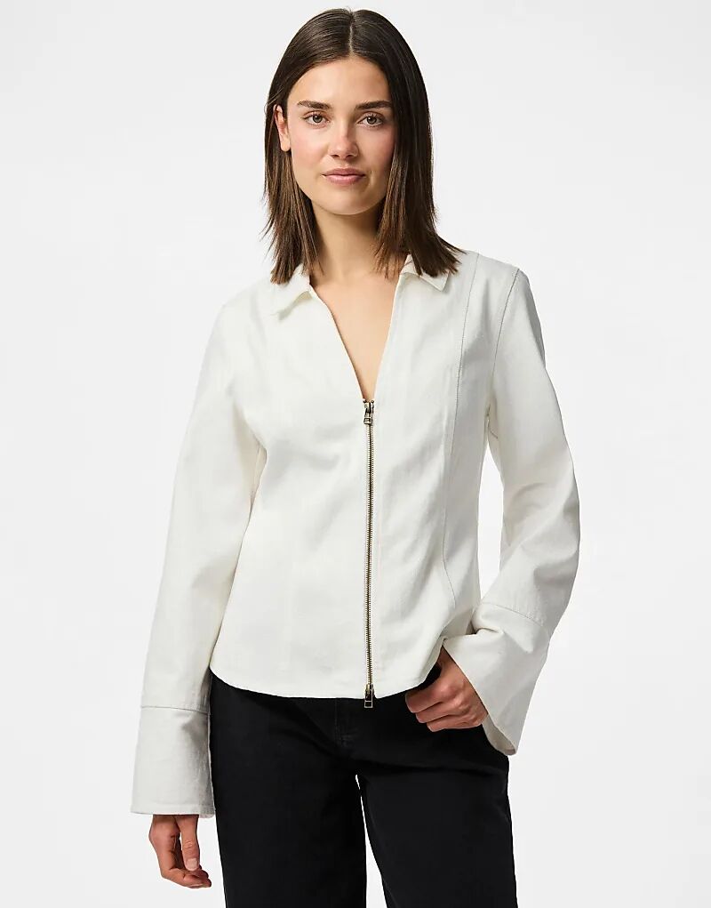 

Рубашка Pieces Denim из белого денима