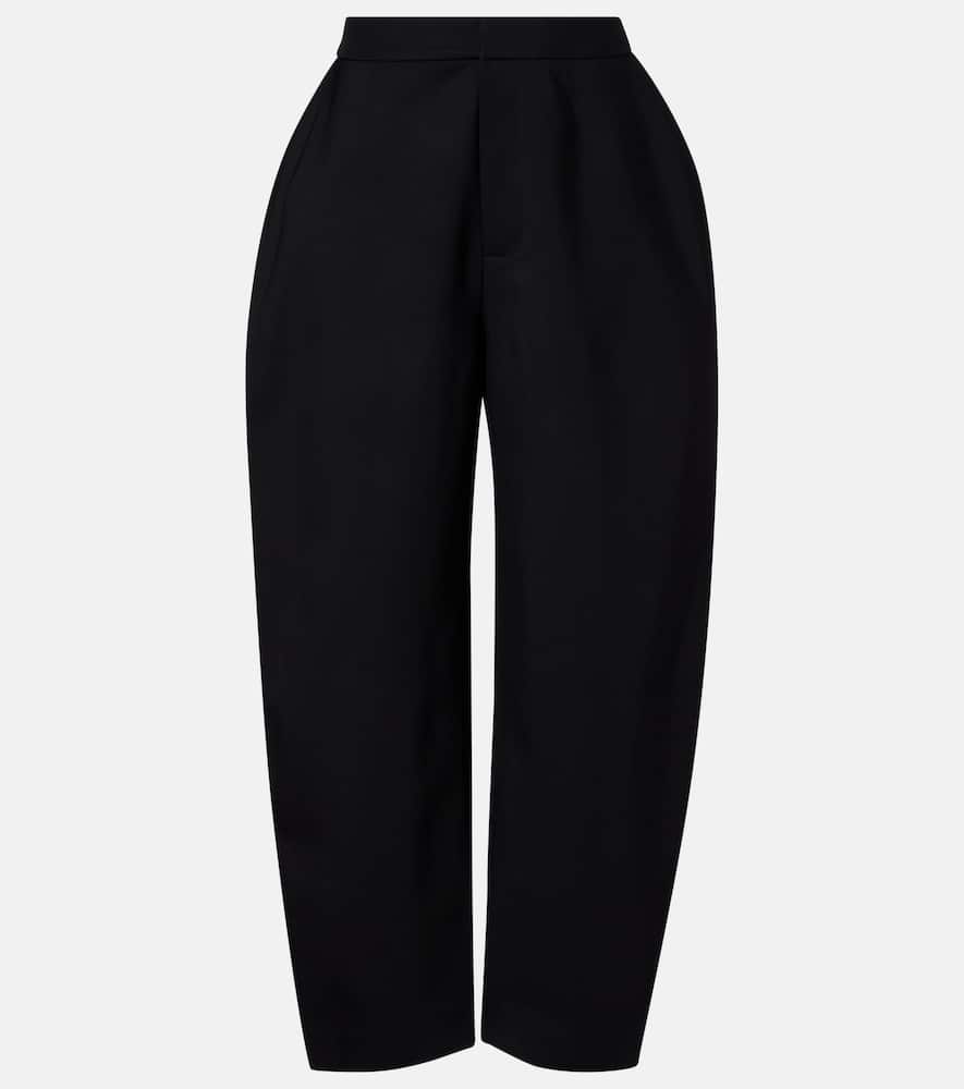 

Высокие брюки-бочонки из крепа Róhe, Black