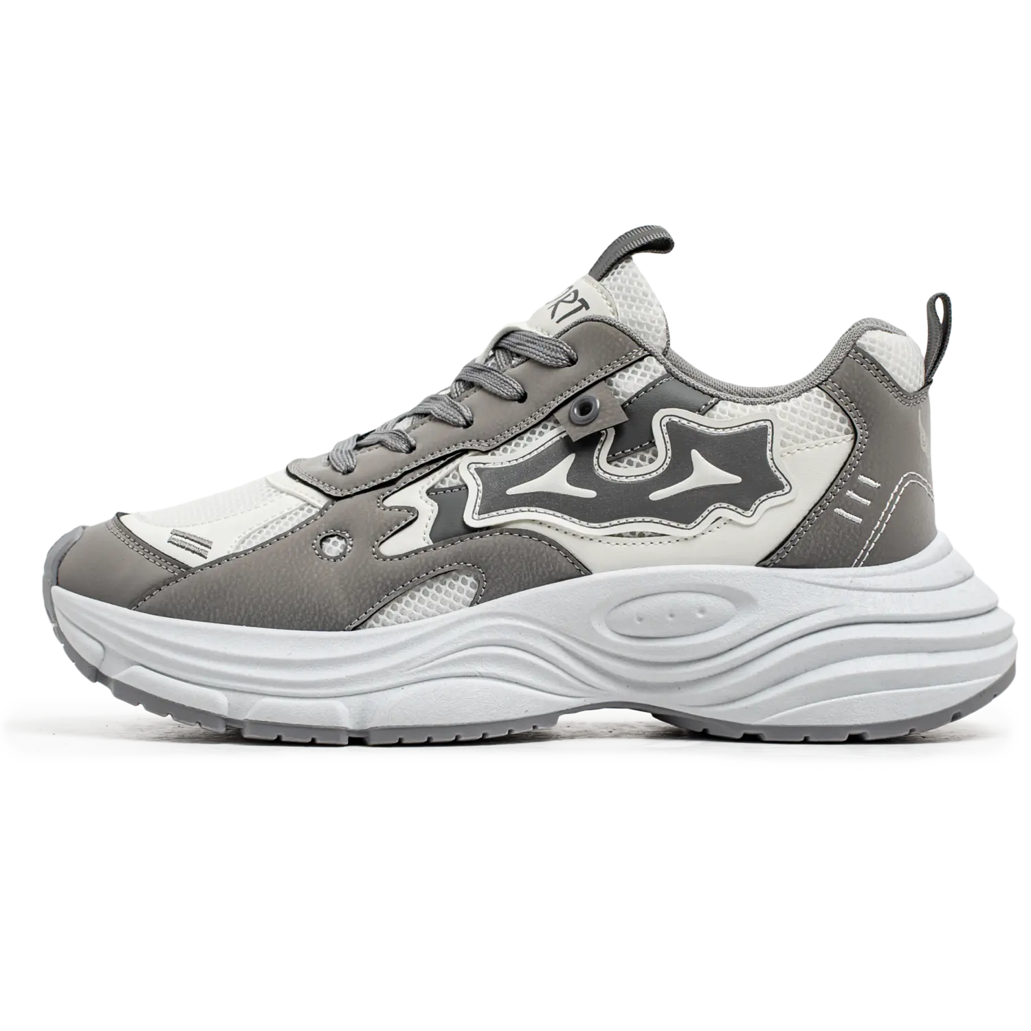 

Bull charm Скользоустойчивые массивные кроссовки мужские низкие бело-серые, цвет White Gray