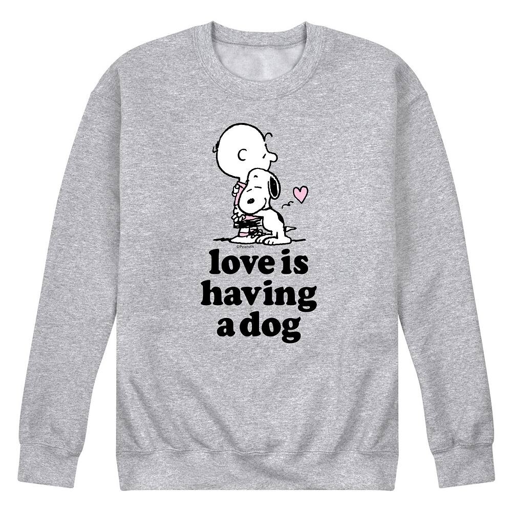 

Мужской свитшот с собакой Peanuts Love Is Have Dog Licensed Character, серый