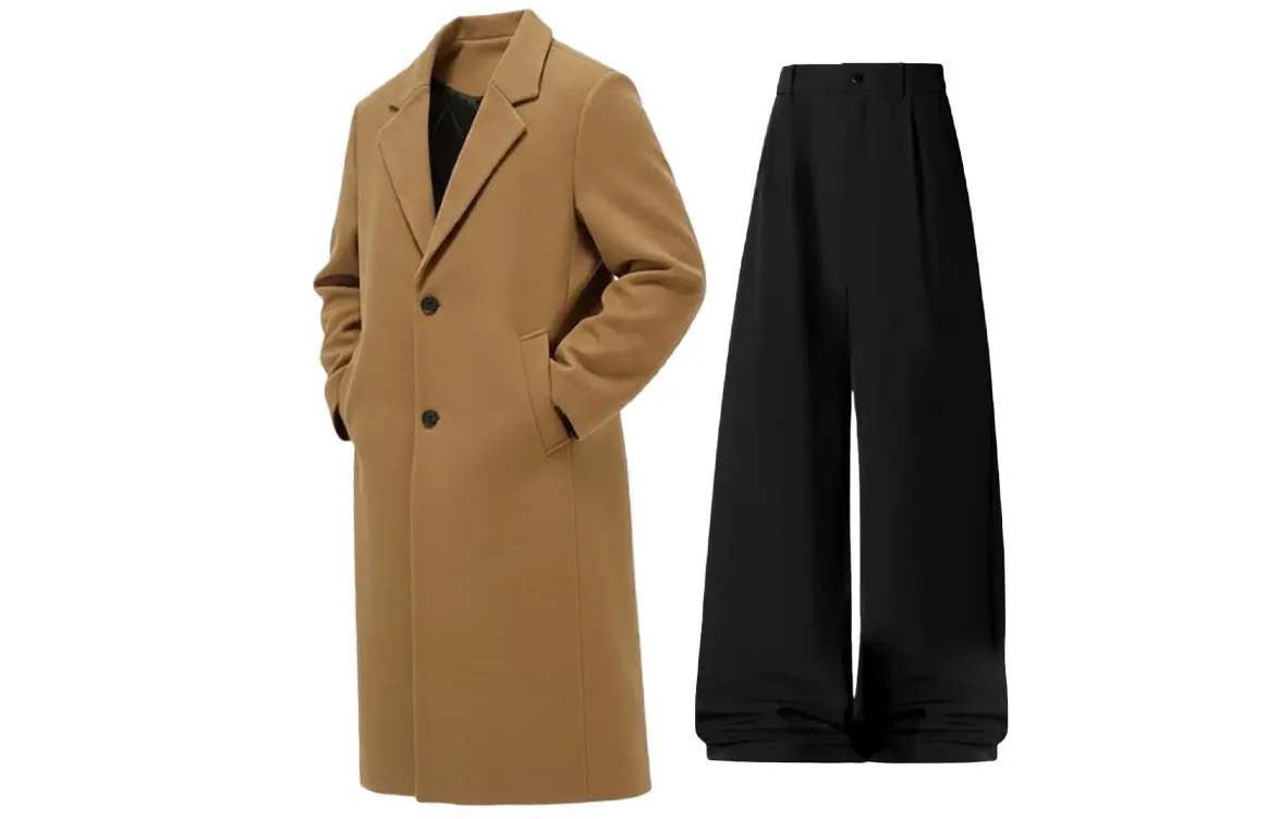 

Костюм Casual Sportswear Unisex с воротником, утепленный и с флисовой подкладкой X1617, хаки fleece-lined coat+черный fleece-lined pants