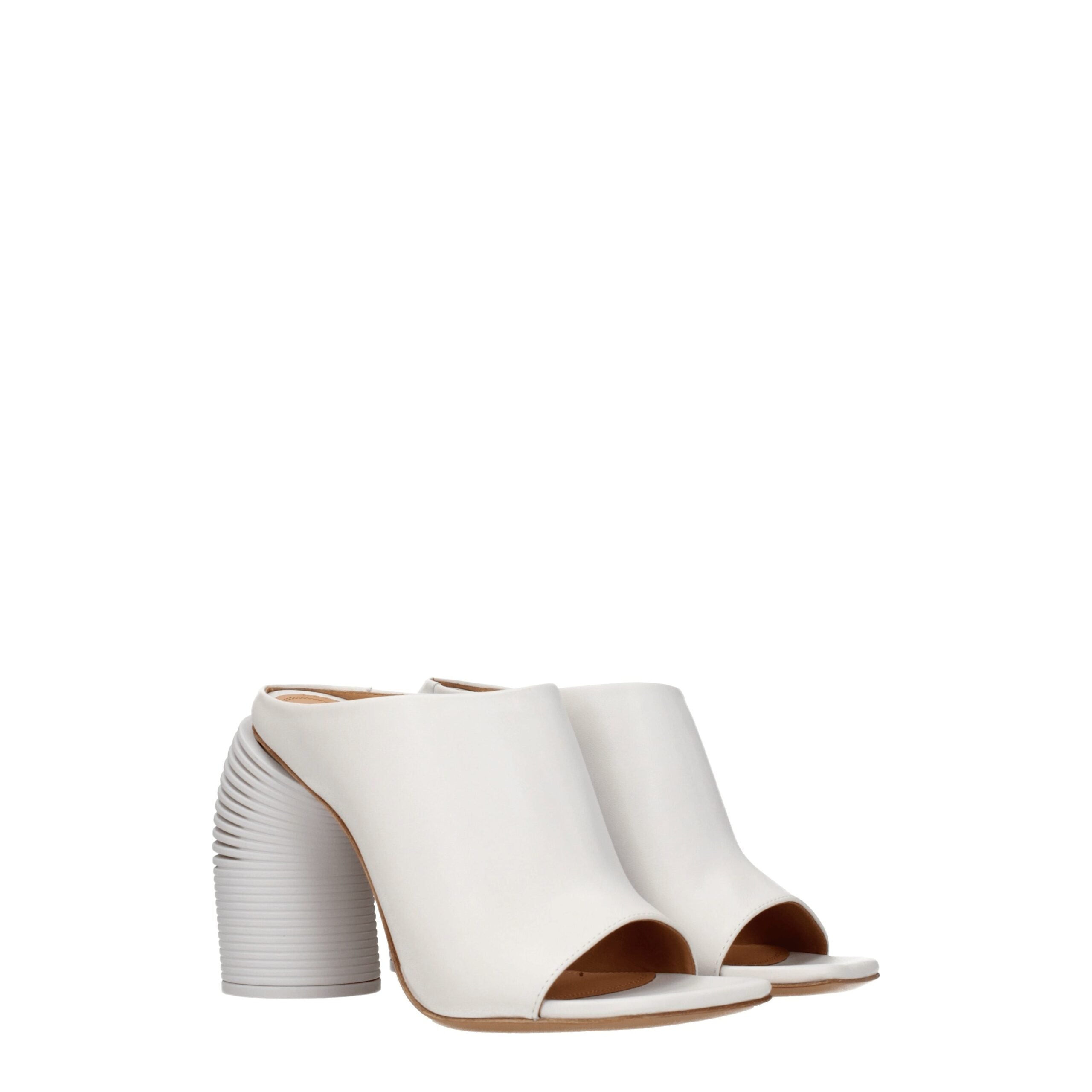 Off- Кожаные женские сандалии Off-White, белый — фото 2
