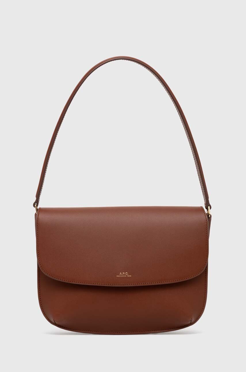 

Кожаная сумка через плечо Sac sarah A.P.C., коричневый
