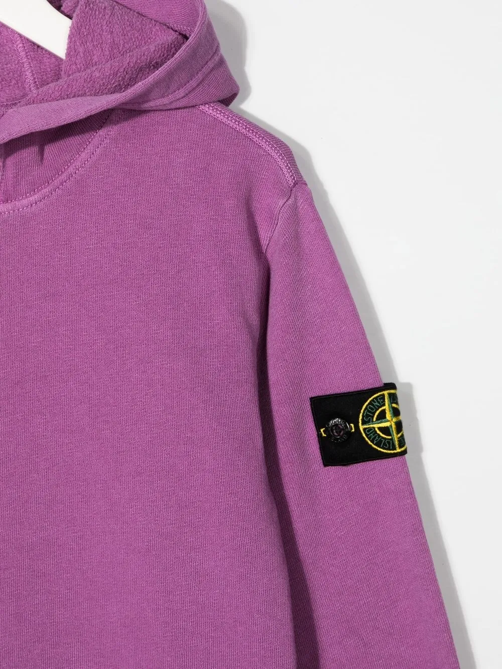 Худи с нашивкой-логотипом Stone Island Junior, фиолетовый — фото 3