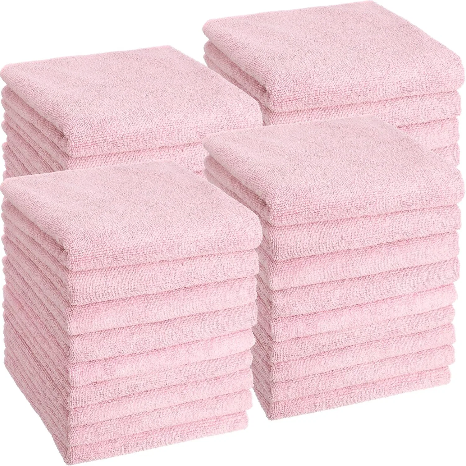 Набор микрофибровых полотенец Shimeyao 40 шт. для парикмахерских и спа Shimeyao, Light Pink