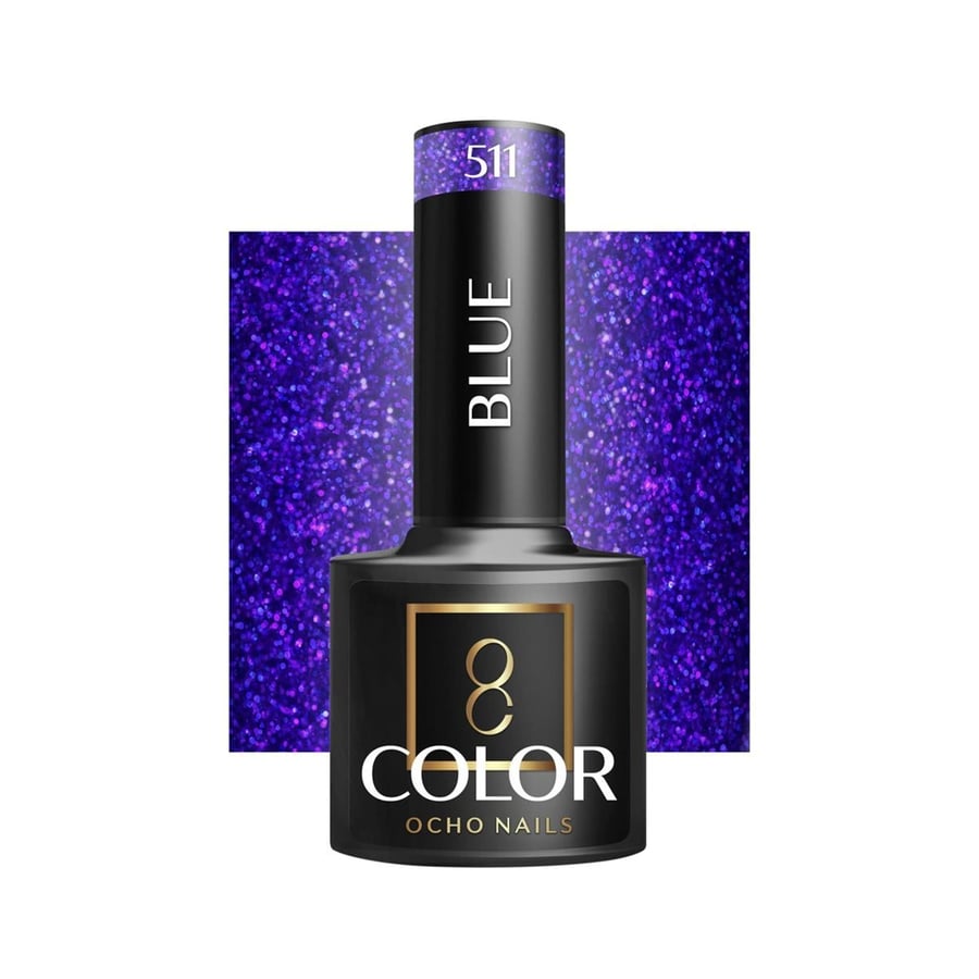 

OCHO NAILS Гибридный лак для ногтей синий 511 -5 г Active Shop