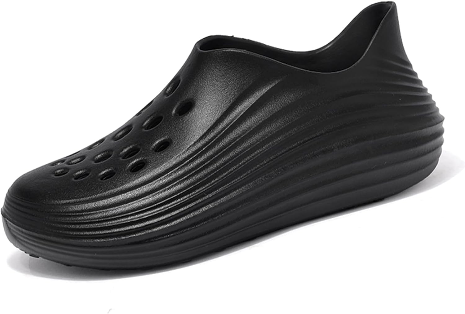 

Кроссовки Foam Runner для мужчин и женщин, без шнурков, с вырезами, в стиле Foam Runner, легкие, долговечные, из EVA, дышащие, мягкие тапочки-облака для мужчин и женщин Inkuil, черный