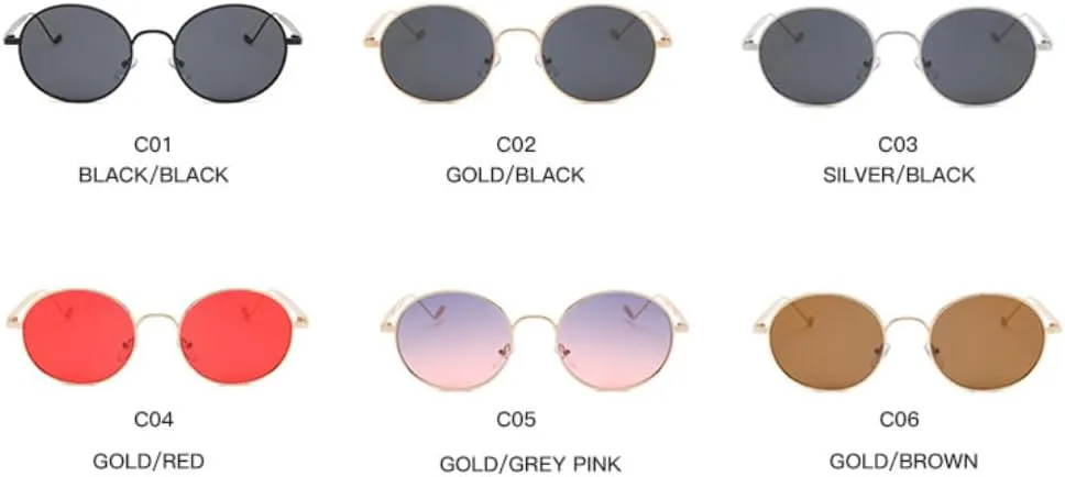 

Солнцезащитные очки с защитой UV400 | Овальные линзы в стиле панк с градиентом | для женщин и мужчин, для занятий спортом на открытом воздухе и вождения DSVIGF, C4