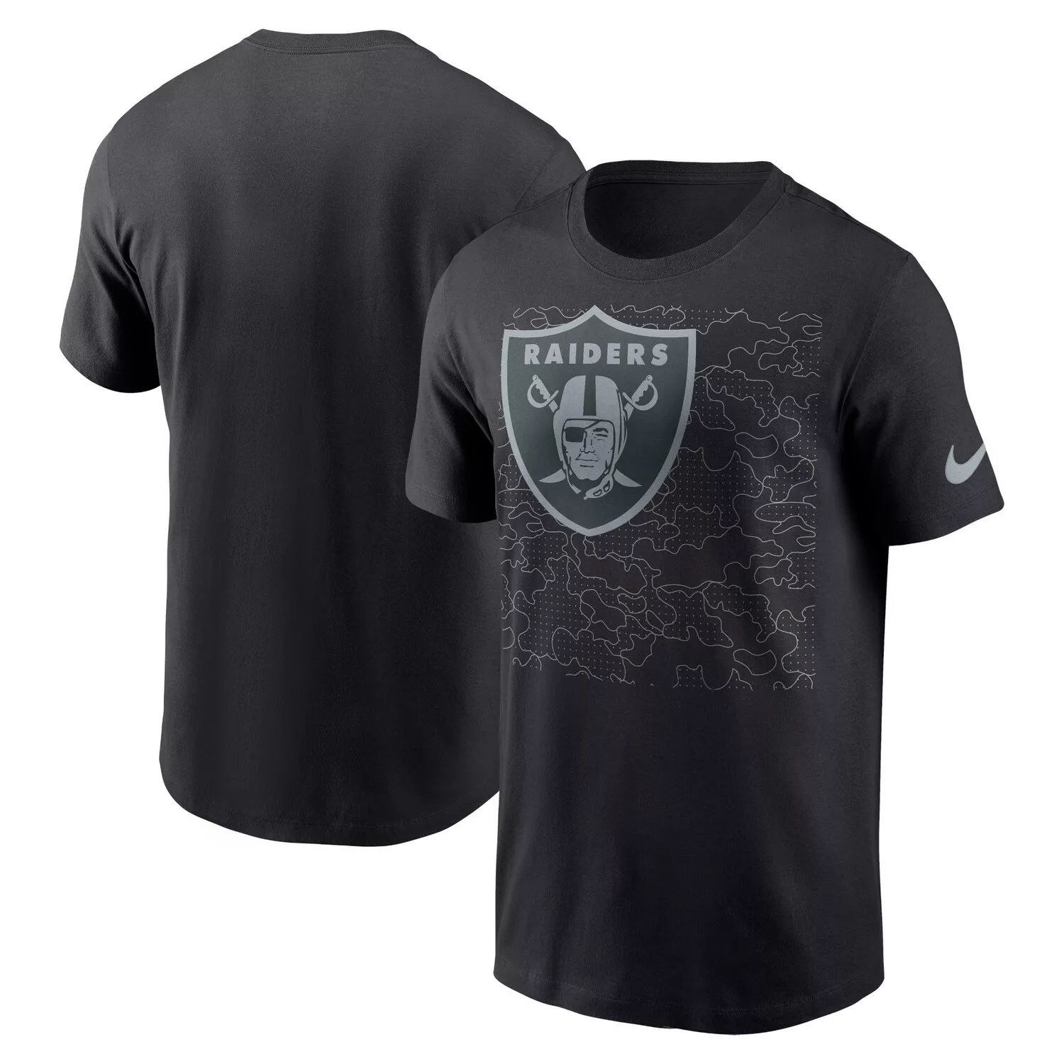 

Мужская черная футболка Nike Las Vegas Raiders RFLCTV, Черный, Мужская черная футболка Nike Las Vegas Raiders RFLCTV