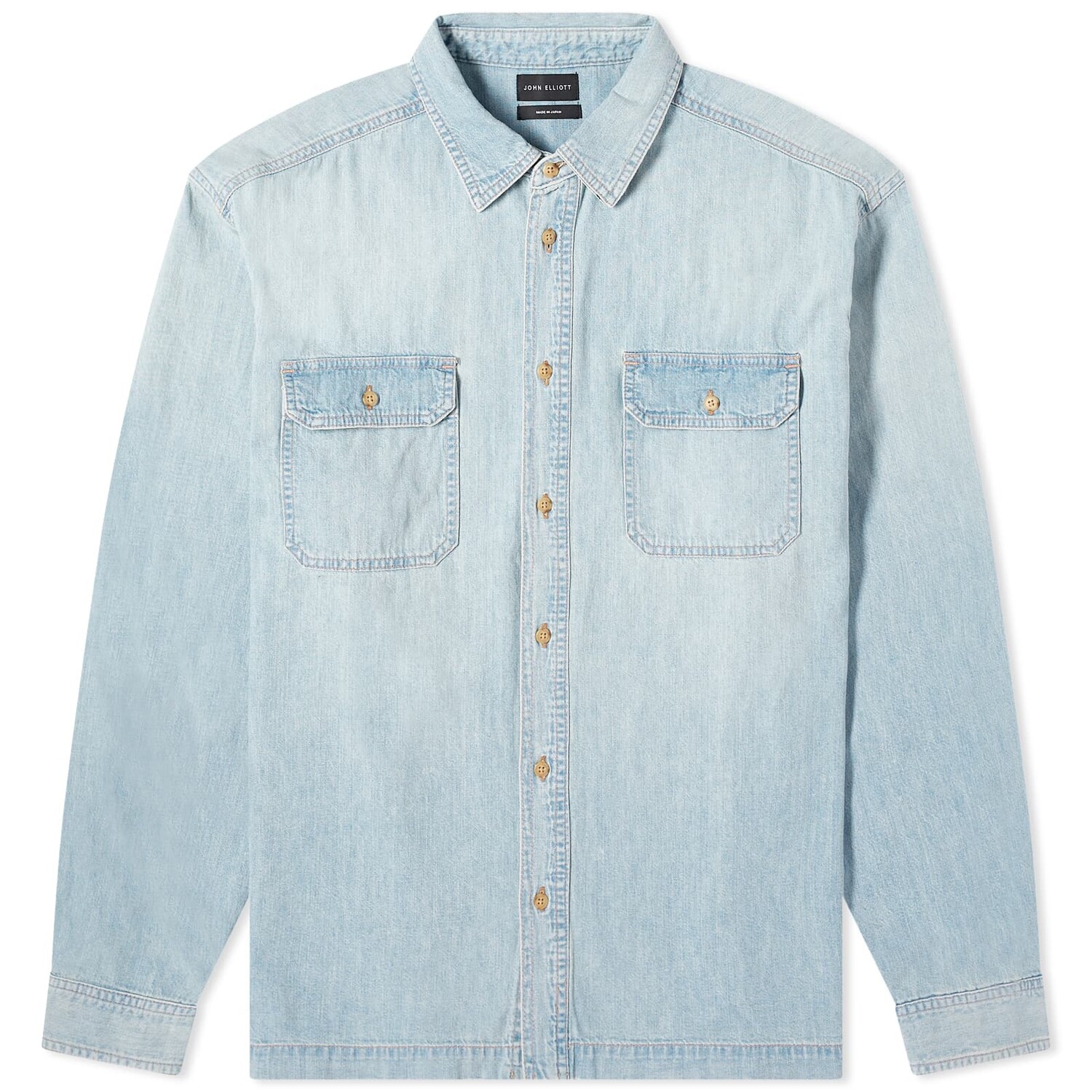 

Рубашка John Elliott Princetown Denim Work, синий