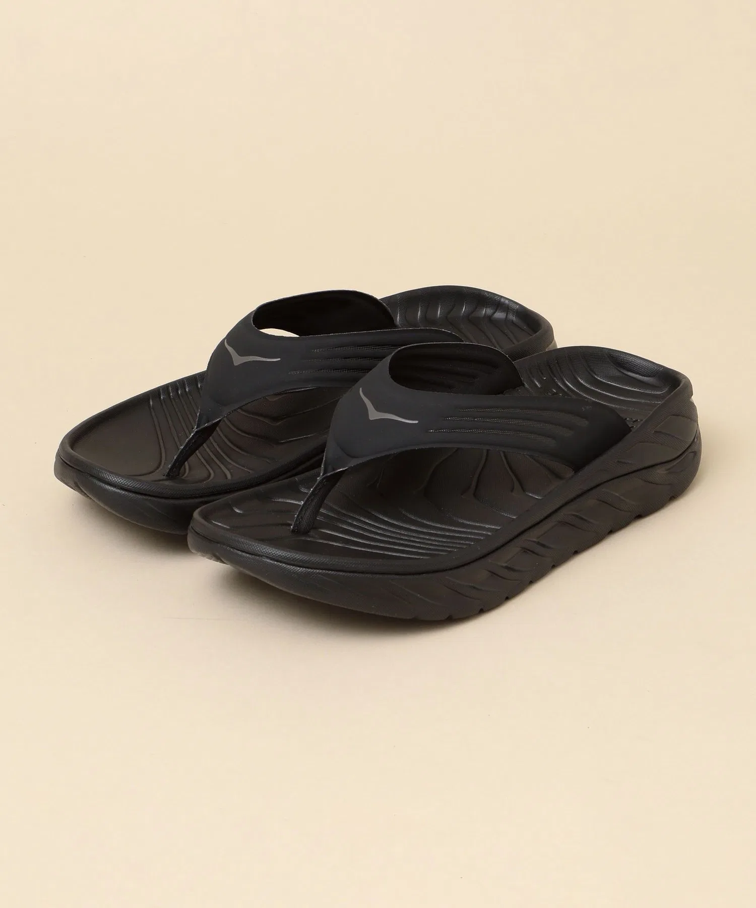 Мужские сандалии HOKA ORA RECOVERY FLIP чёрные
