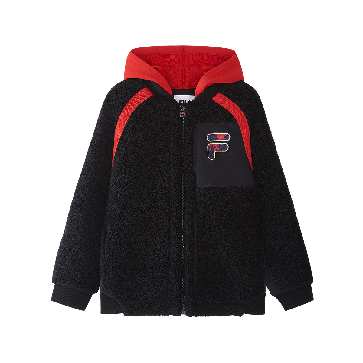 Утепленная курка свободного кроя Kids' FILA KIDS, красный — фото 2