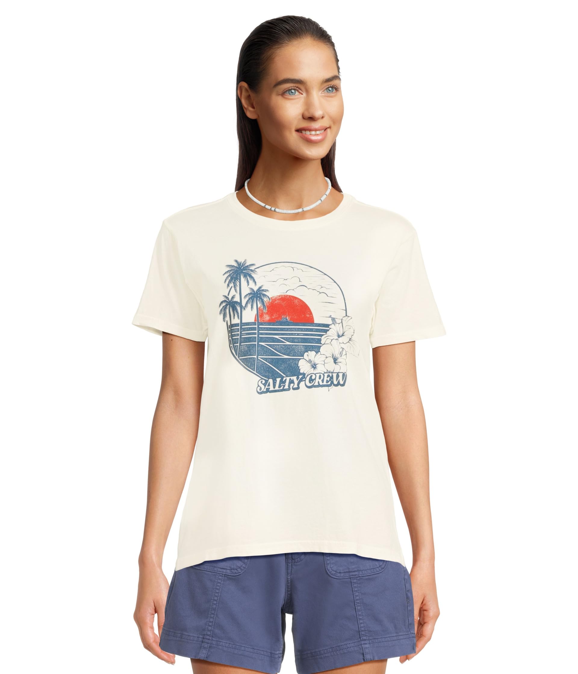 

Футболка Salty Crew Beach Scene Boyfriend Tee, Off White