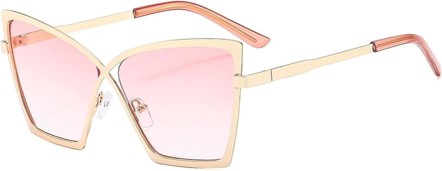 

Солнцезащитные очки с защитой от УФ-излучения UV400 | Увеличенный размер "кошачий глаз" | Для женщин и мужчин, для занятий спортом на открытом воздухе и вождения DSVIGF, C5goldgradientpink