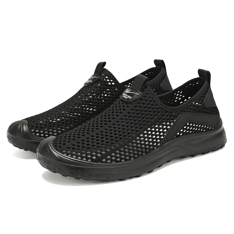 Туфли Old Beijing Cloth Shoes Men's Shoes Summer Elderly Mesh Shoes For Dad Men's Casual Shoes Men's DOUBLE STAR 88, черный — фото 4