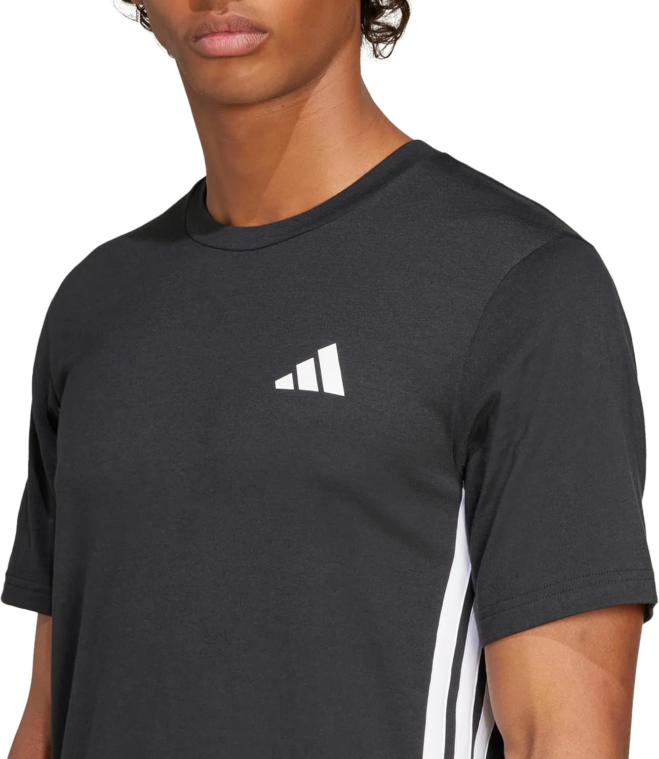 Мужская футболка adidas Train Essentials Feelready с тремя полосками — фото 4