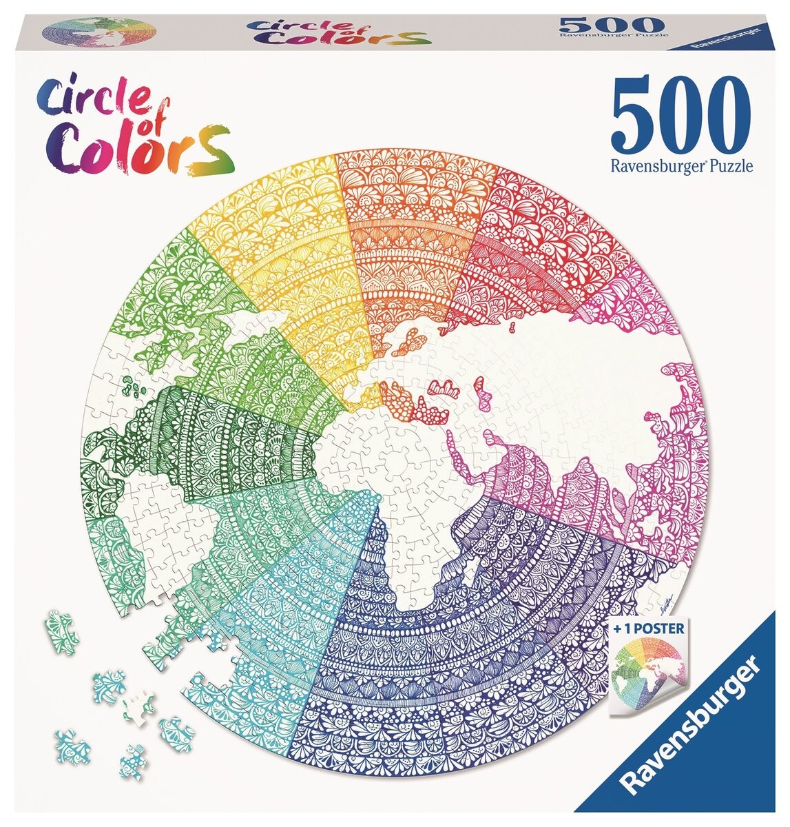 

Ravensburger, пазл, Цветовая палитра, Мандала, 500 шт.