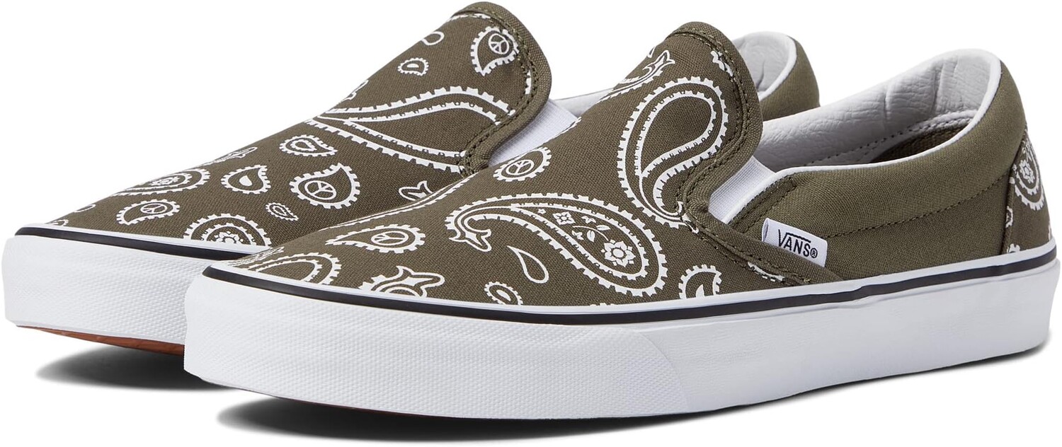 

Кроссовки Vans Classic Slip-On, цвет (Peace Paisley) Grape Leaf/True White