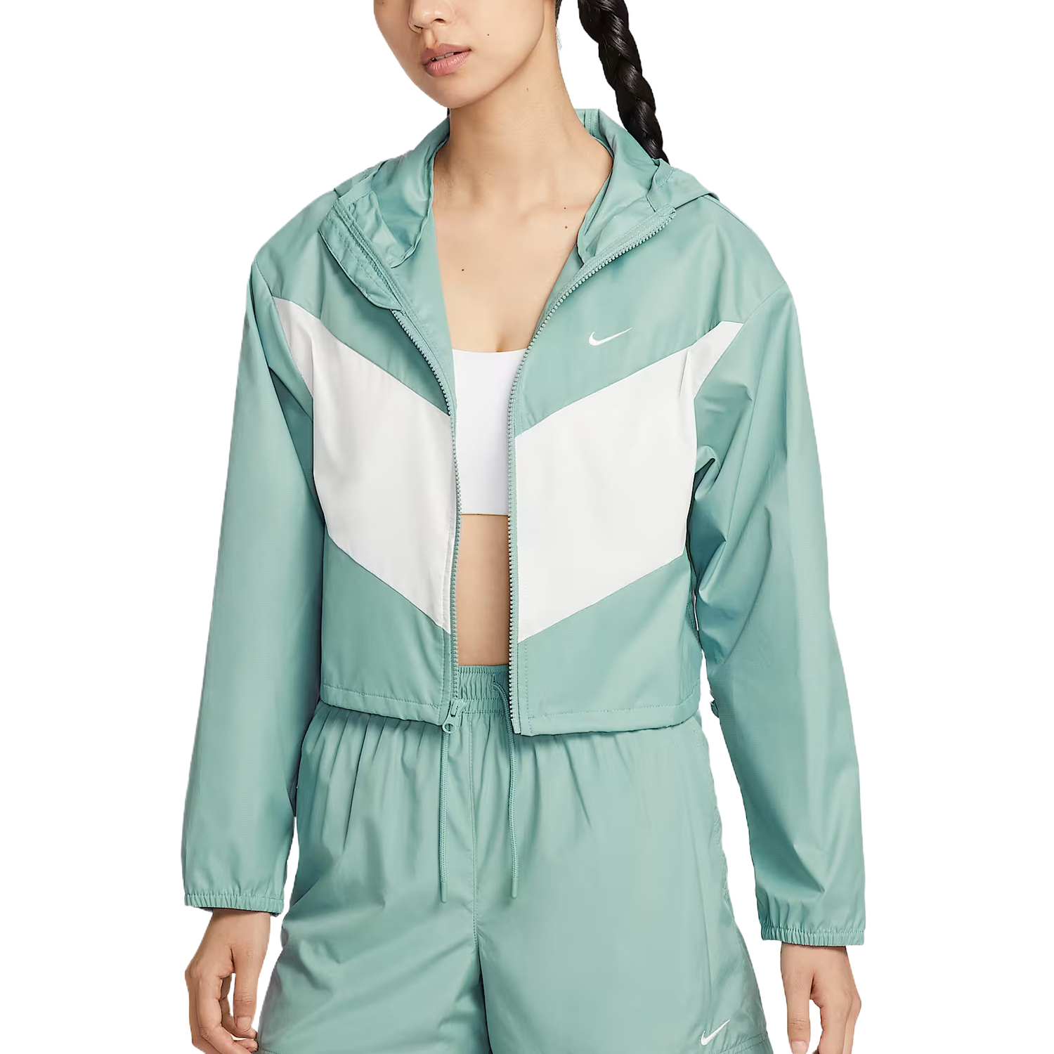 Nike Спортивная куртка женская, Gunmetal Gray/Sail White/Sail White — фото 2