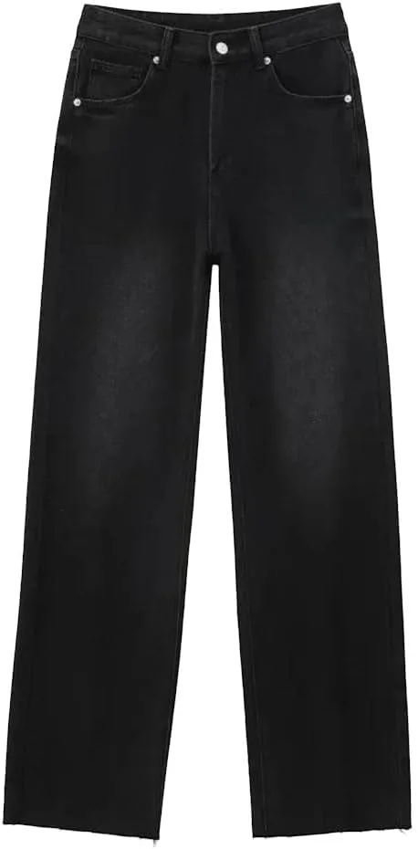 Женские классические джинсы Wide Leg с пятью карманами в мягком дениме для расслабленного повседневного образа