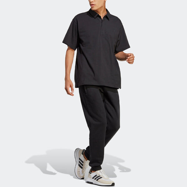 Футболка adidas originals Premium Essentials Polo Shirt 'Black', черный — фото 4