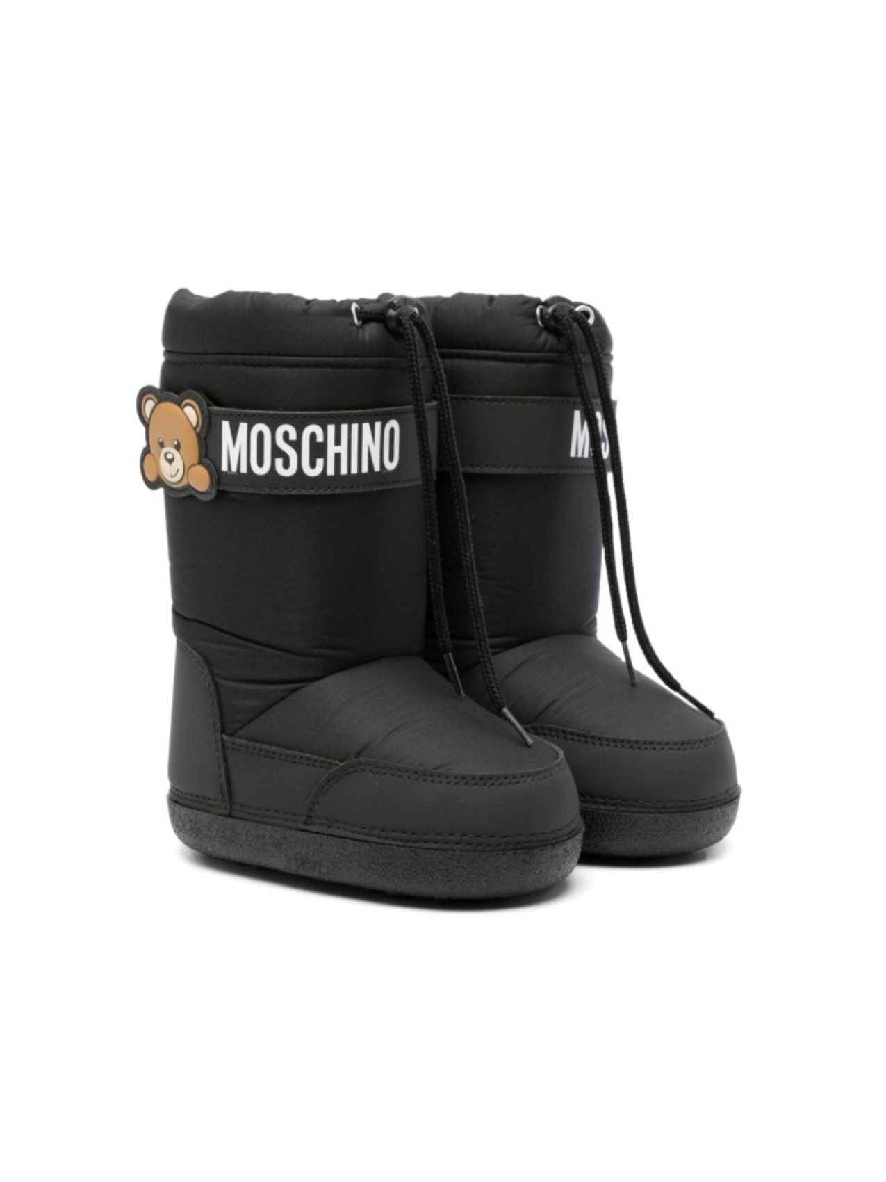 

Moschino Kids зимние ботинки с нашивкой Teddy Bear, черный