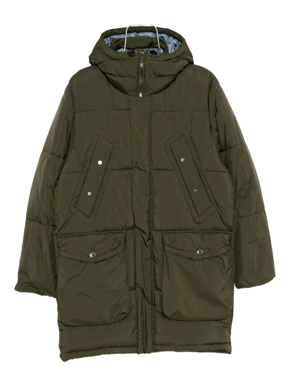 

Стеганое пальто с несколькими карманами Ps Paul Smith, зеленый