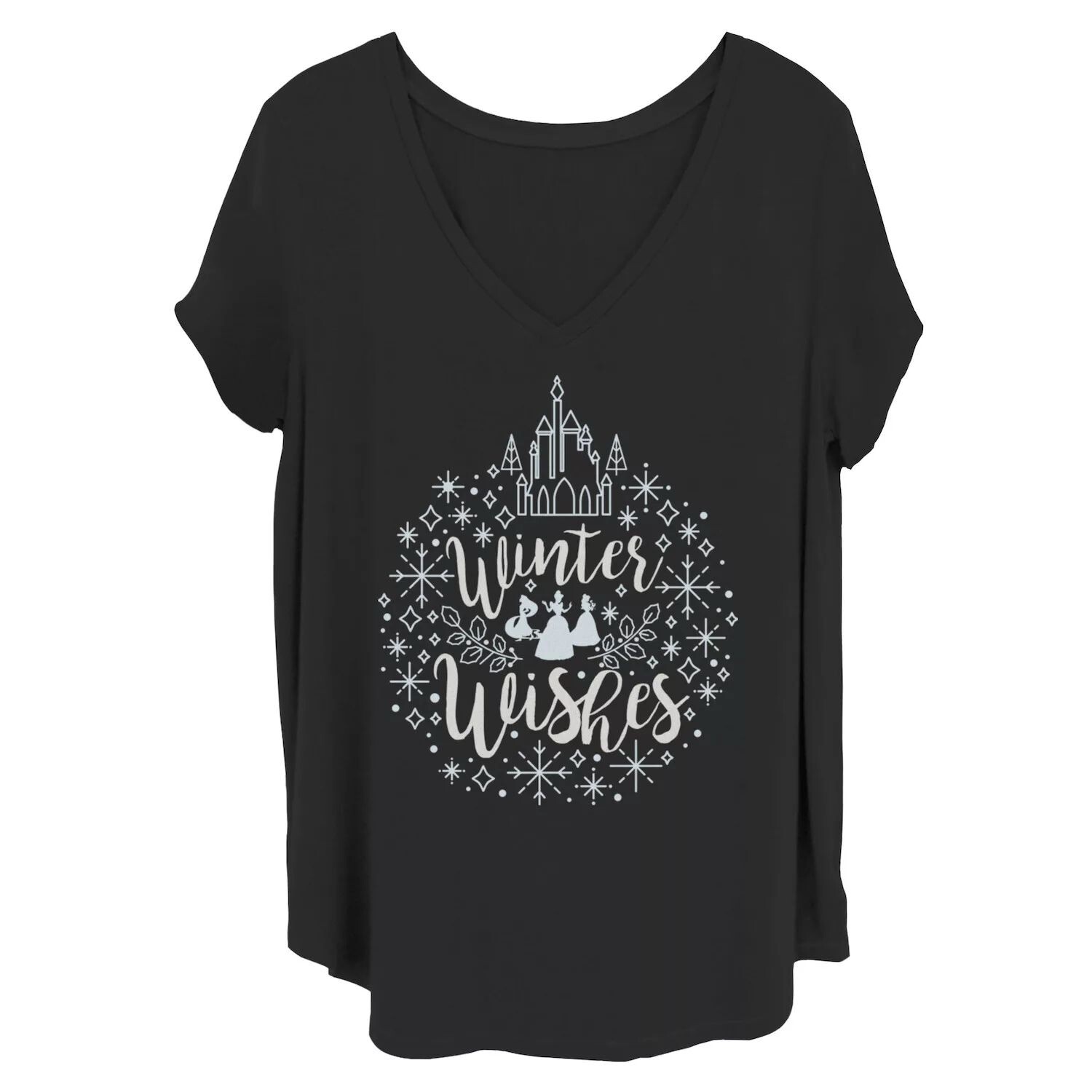 

Рождественская футболка Juniors' Plus Disney Princess Winter Wishes Licensed Character