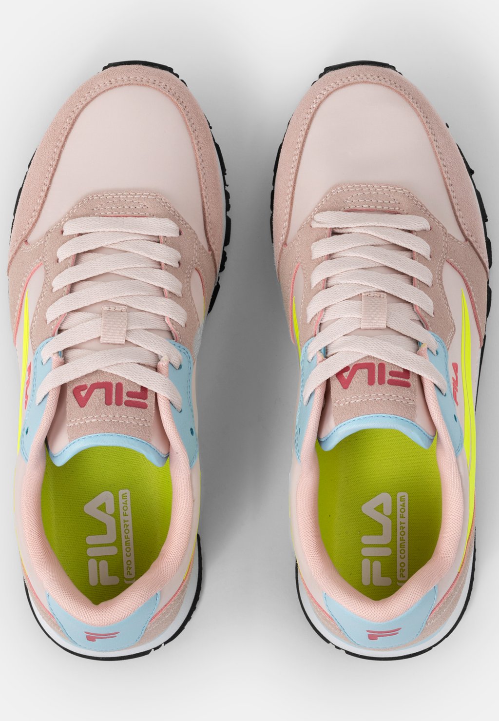 Низкие кеды HYPERT Fila, цвет Mauve Chalk Acid Lime — фото 2