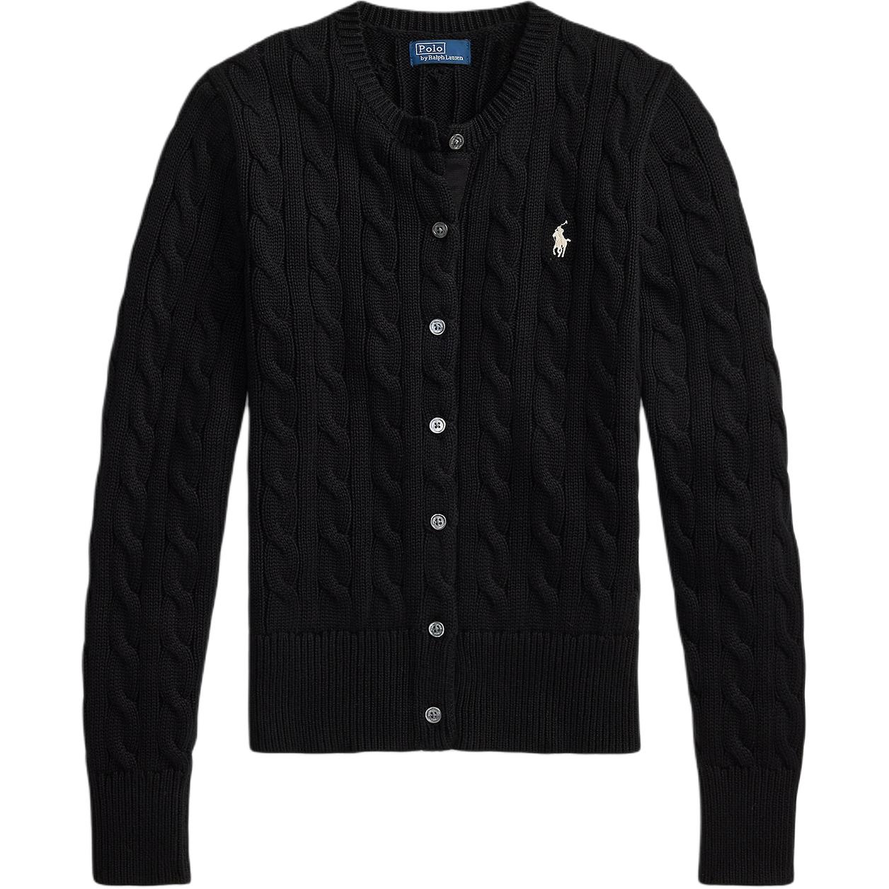 

Кардиган с узором "косичка" Polo Ralph Lauren, черный