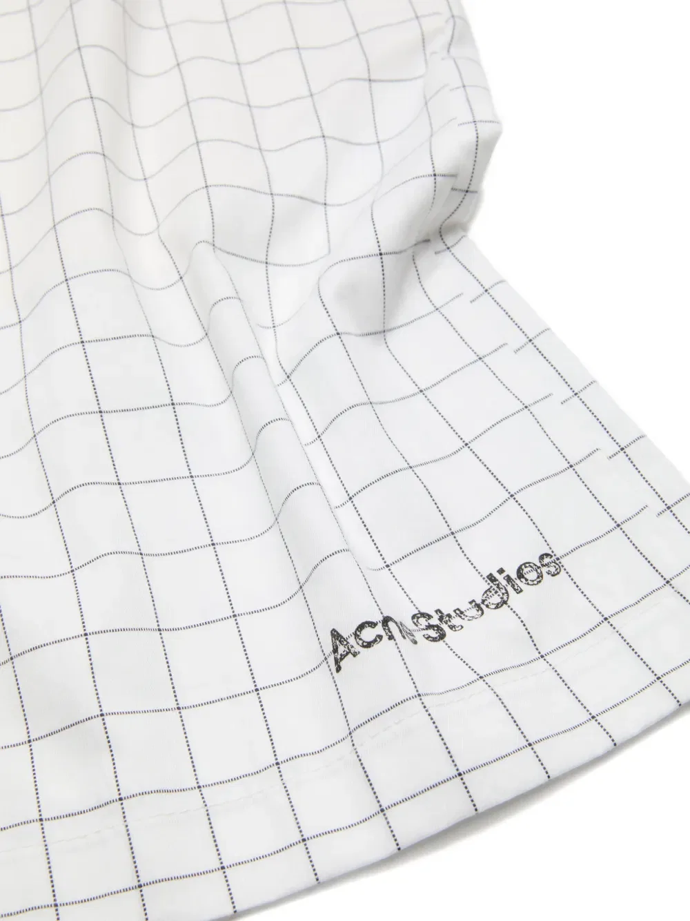 Короткие шорты Grid Acne Studios, белый — фото 4