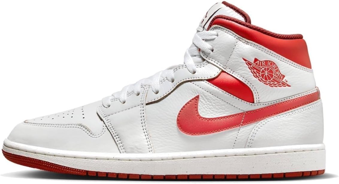 

Кроссовки Nike Air Jordan 1 Mid для мужчин, White Lobster Dune Red Sail