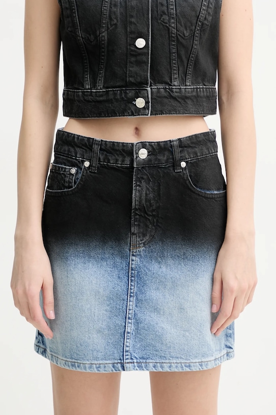 

Джинсовая хлопковая юбка Moschino Jeans, синий