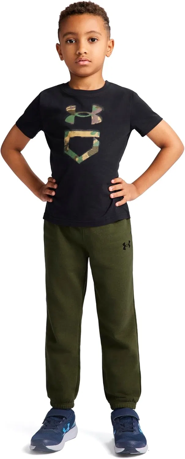 Детский комплект Under Armour: худи, брюки и худи, легкий и свободный крой, на молнии, черный — фото 4
