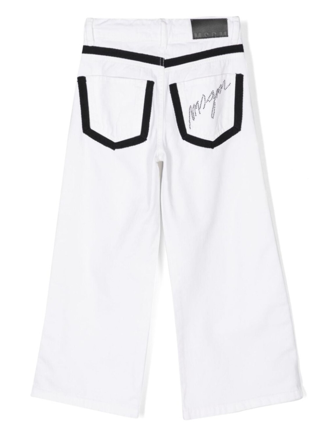 

MSGM Kids джинсы с логотипом, белый