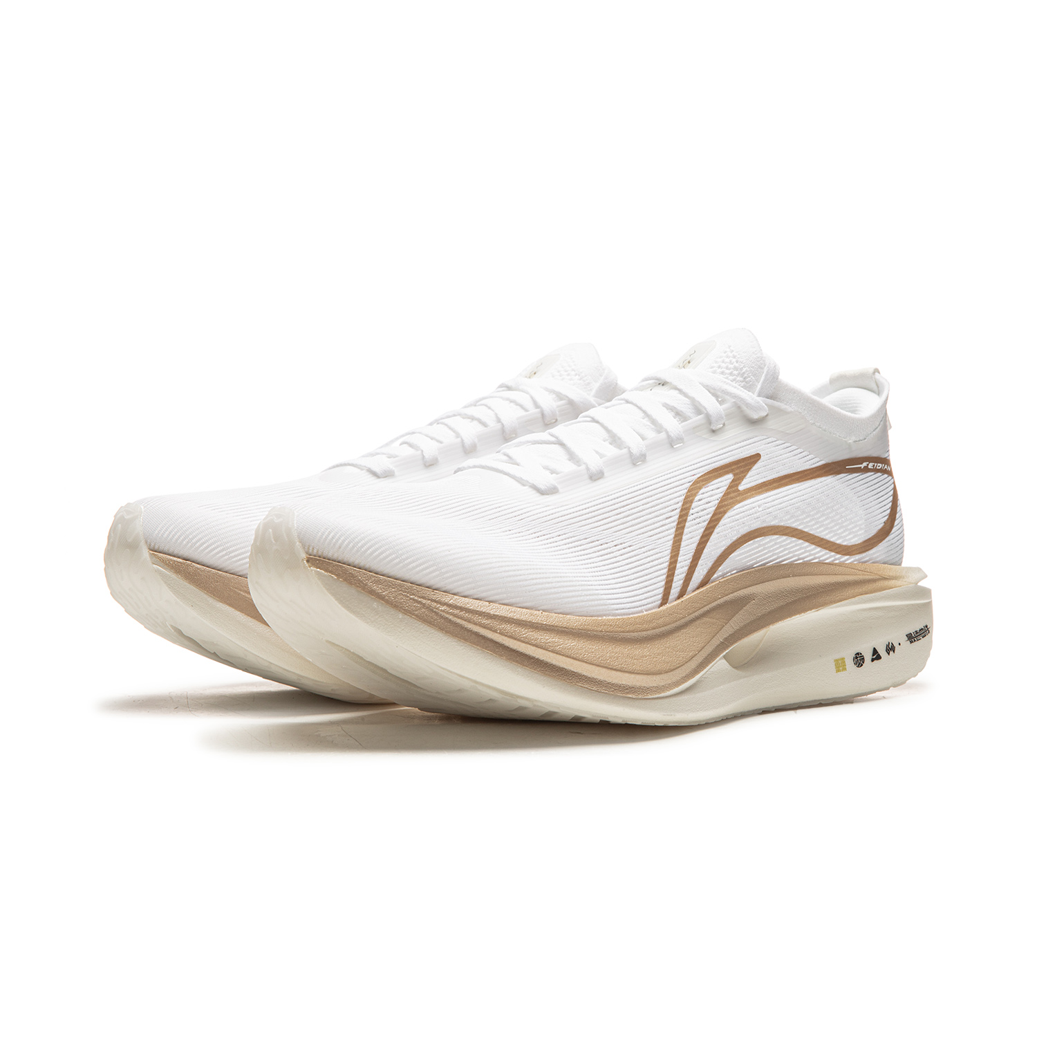 Flyco 5 ELITE кроссовки для бега унисекс низкие White Gold LINING, белый золотой — фото 3
