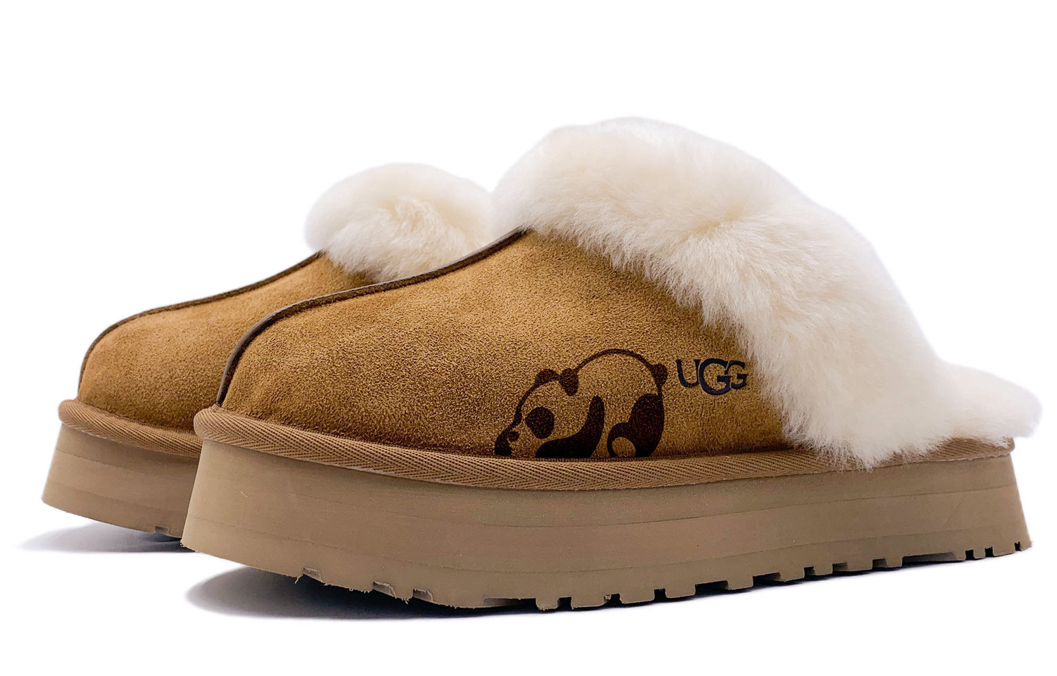 UGG Женские противоскользящие тапочки с закрытым носком каштаново-коричневого цвета, цвет Chestnut Brown (,) — фото 3