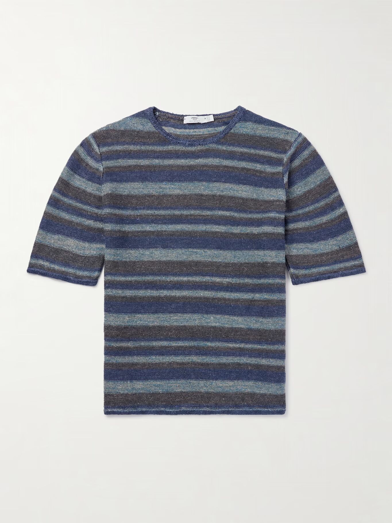 

Футболка Strata Striped Knitted Linen INIS MEÁIN, синий