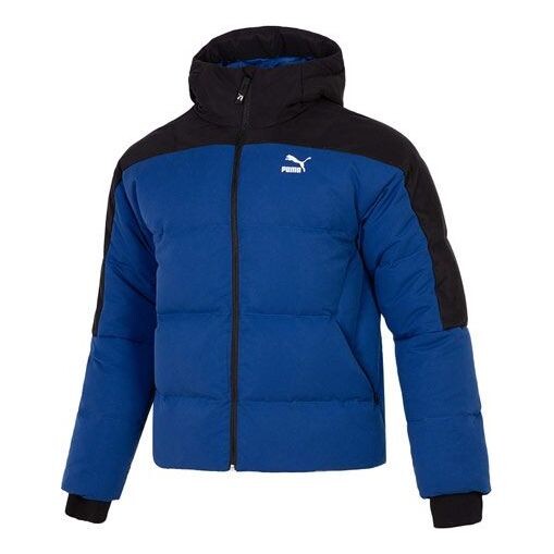 

Куртка colorblock padded down jacket 'blue' Puma, синий