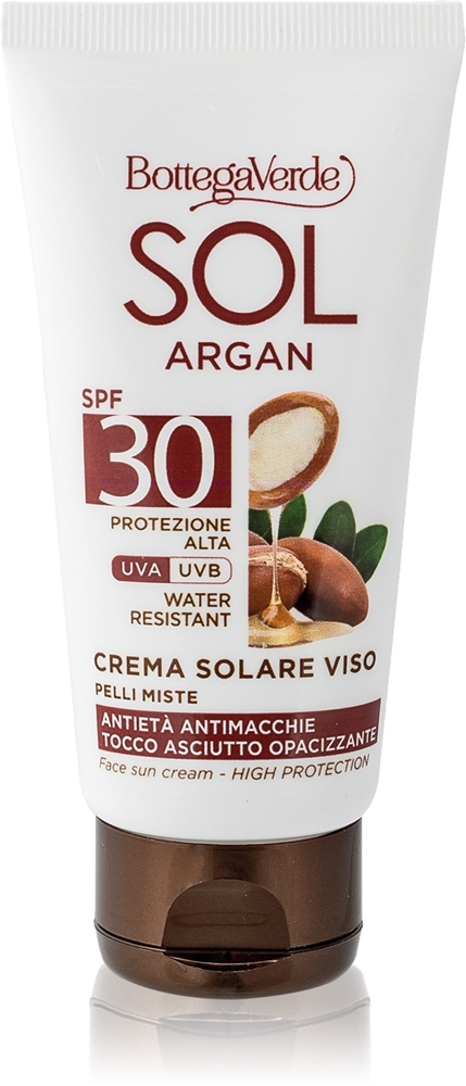 

Солнцезащитный крем Sol Argan для жирной и комбинированной кожи Bottega Verde, spf 30 50 мл
