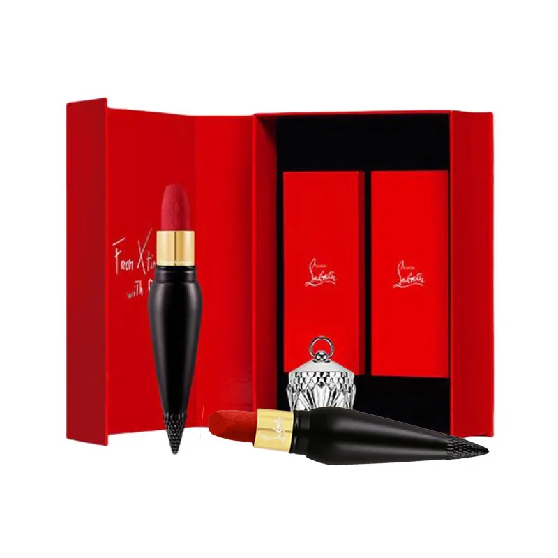 Christian Louboutin Набор CL Queen Scepter: карандаш для губ и бальзам для губ матовые, Two-Piece Set: #001M Platinum Red Soft Matte Lipstick+#005M Platinum Matte Lipstick