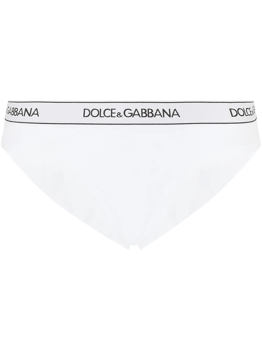 

Трусы-брифы с логотипом и завышенной талией DOLCE & GABBANA, белый