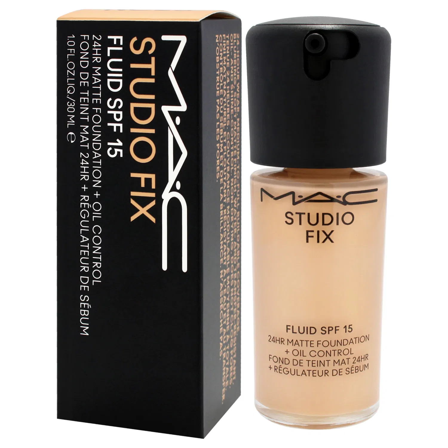 Тональный крем Studio Fix Fluid SPF 15 24Hr Matte Foundation Plus Oil Control - NC25 от MAC для женщин - 1 унция (30 мл), Small — фото 4