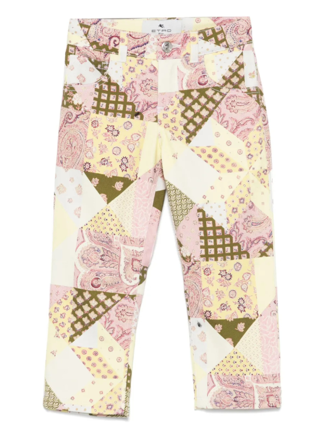 

Брюки с лоскутным принтом ETRO KIDS, розовый
