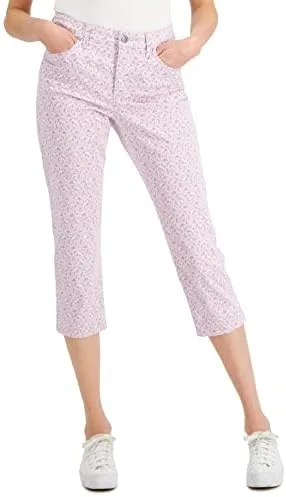 

Charter Club Bristol Printed Skinny Capri Jeans